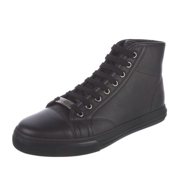 NWT Gucci Men’s Black High-Top Sneakers US Men’s 5.5